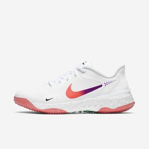 Chaussure De Handball Nike Alpha Huarache Elite 3 Turf Blanche 7382-140 White/Hyper Violet/Hyper Jade/Flash Crimson Femme | MGL-83394560